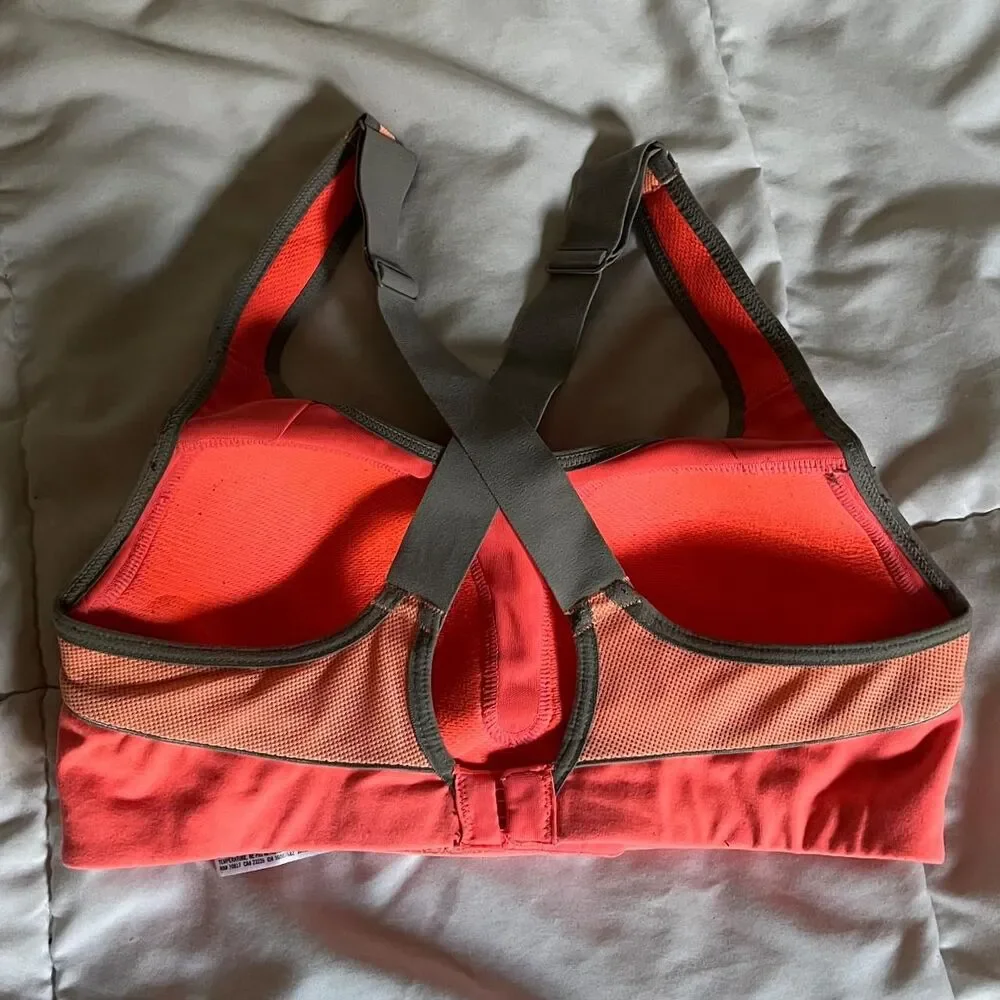 Vintage Y2K Neon Orange VSX Sports Bra from Victoria's Secret